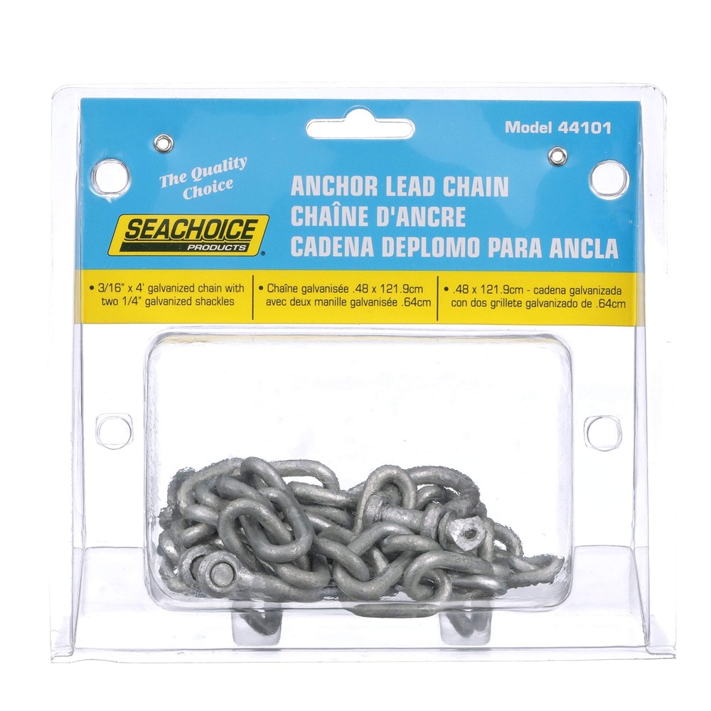 Galvanized Anchor Lead Chain 3/16 In. X 4 Ft.