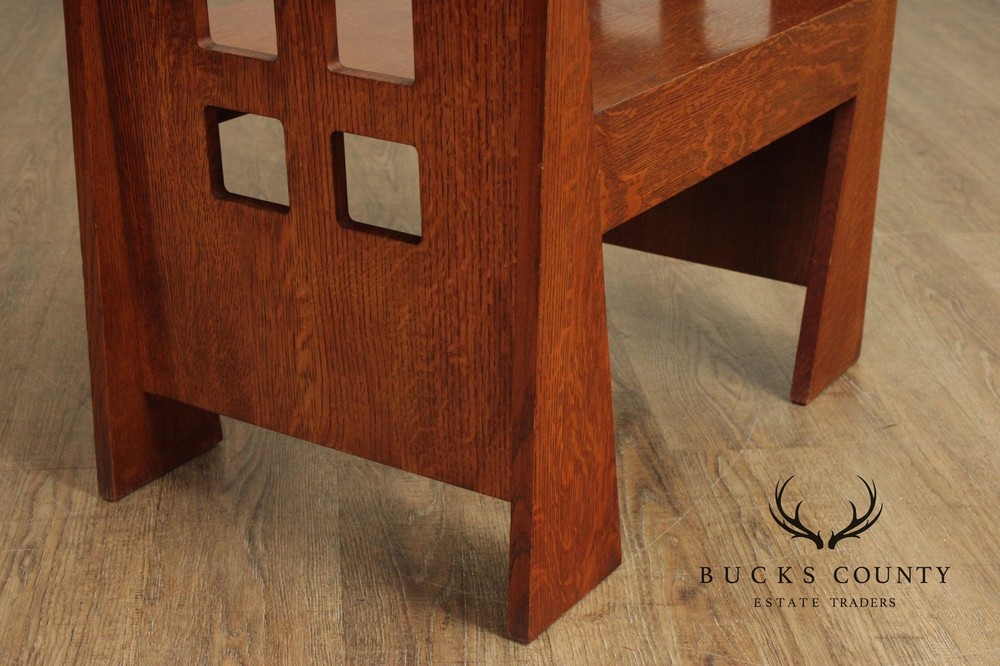 Stickley Mission Collection Oak Limbert Cafe Bench