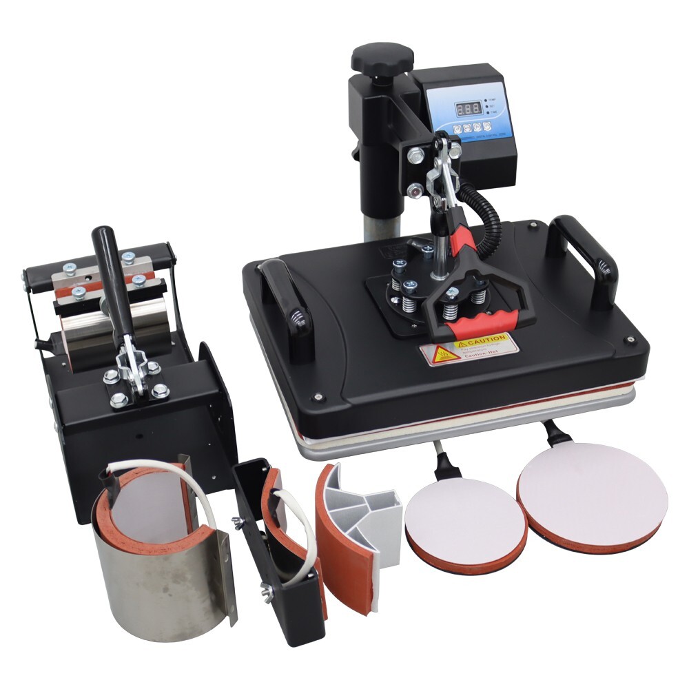 6 in 1 Heat Press Machine 110V Multi-function Transfer Sublimation Mug Hat Plate