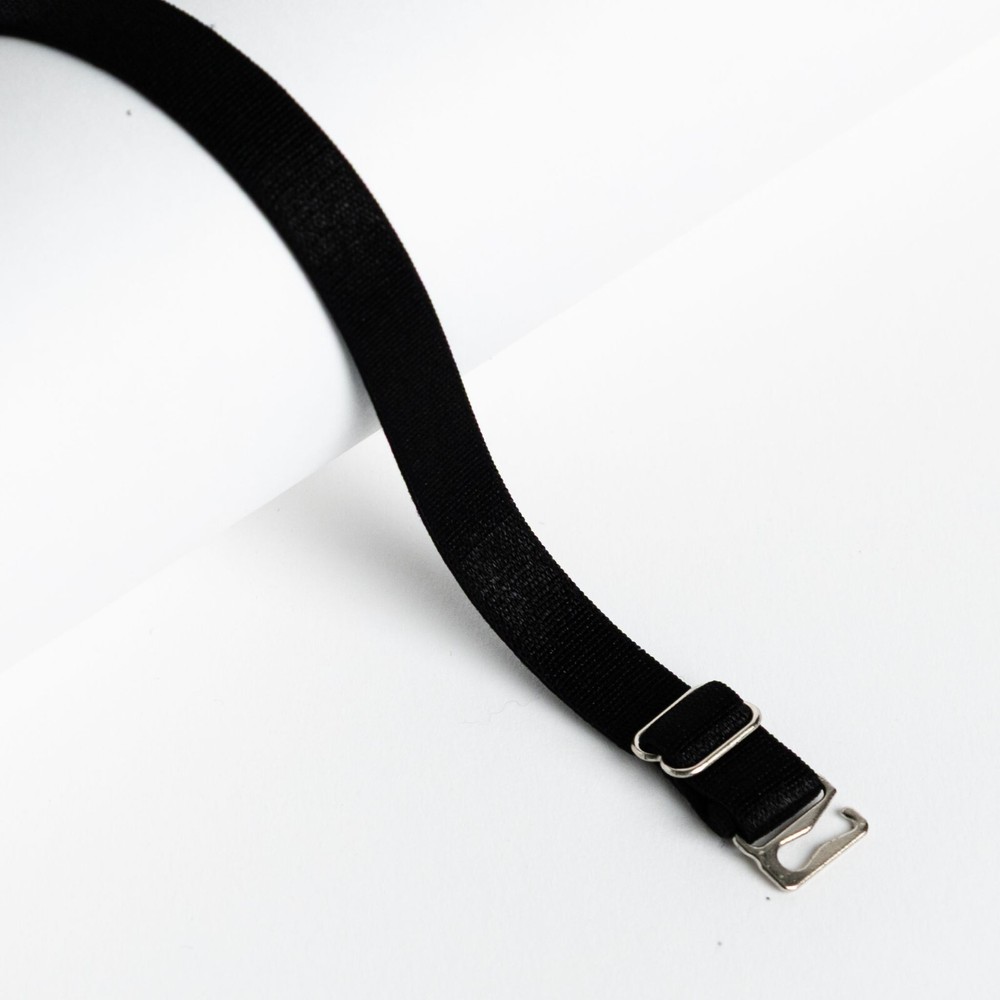 BLACK REPLACEMENT BRA STRAPS - ADJUSTABLE - 1CM WIDE - 2 PAIRS