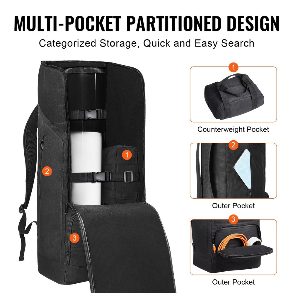 [New]Telescope Case, 29.9", Telescope Storage Backpack with Secure Strap, Pocket