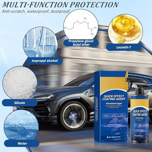 2 Pcs Car Coating Spray, Quick Effect Agent, Quick-advanced Car