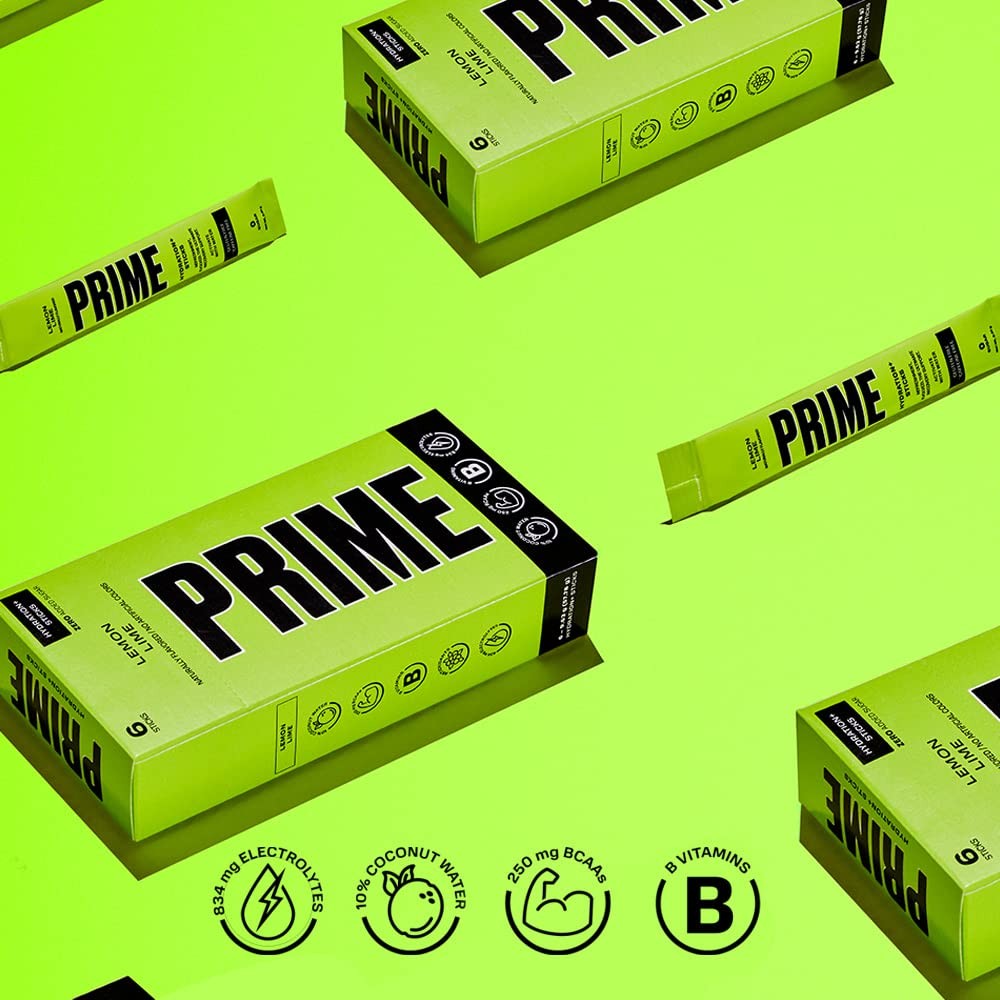 PRIME Hydration Sticks LEMON LIME 6-pack- EXP: 02/25