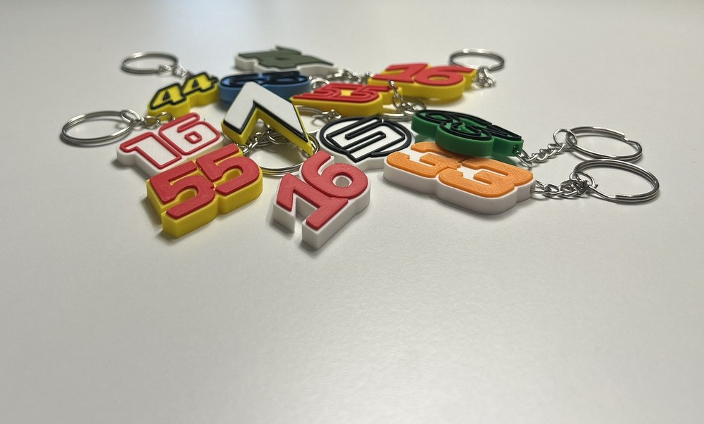 F1 Keychain With Driver Number