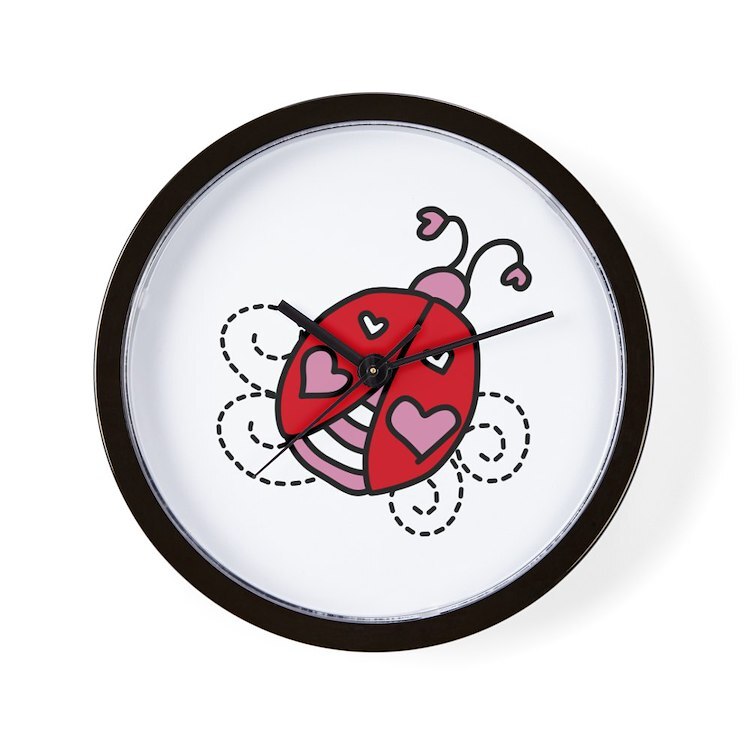 CafePress Love Bug 10" Wall Clock (1301103462)
