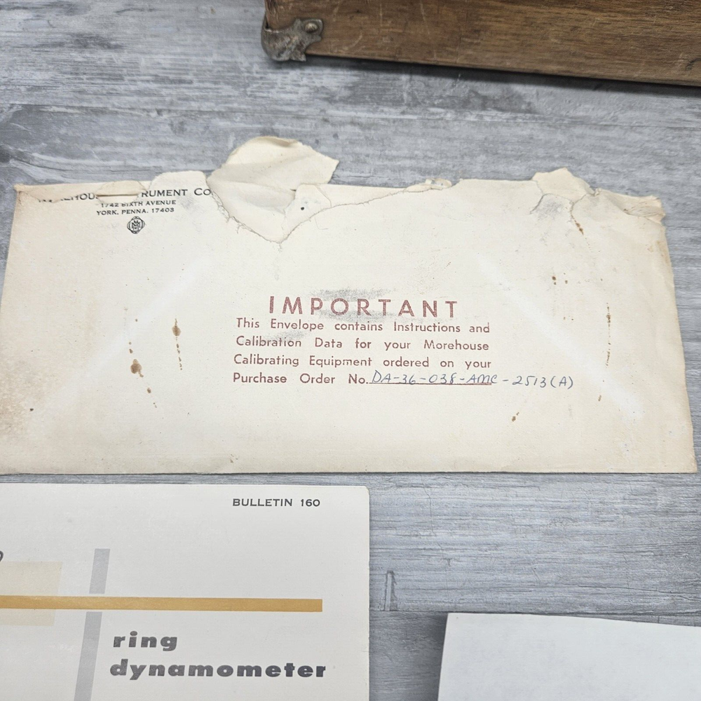 MOREHOUSE 5000 LB CAPACITY RING DYNAMOMETER CALIBRATOR