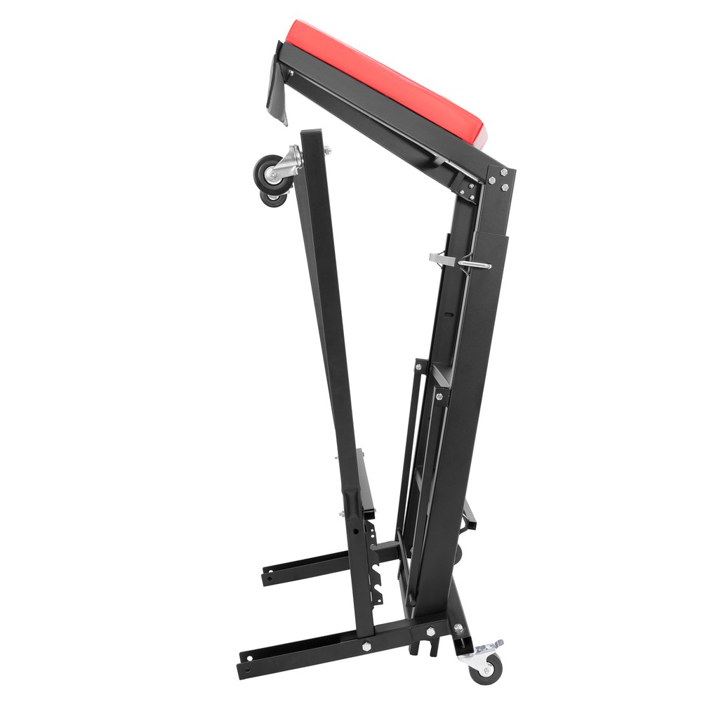 Foldable Topside Creeper Adjustable 48" - 66" Movable Ladder W/ 4 Wheels