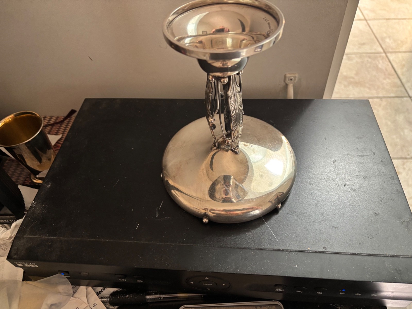 Watson Sterling Silver Heavy Compote Unique Design Minty Gem