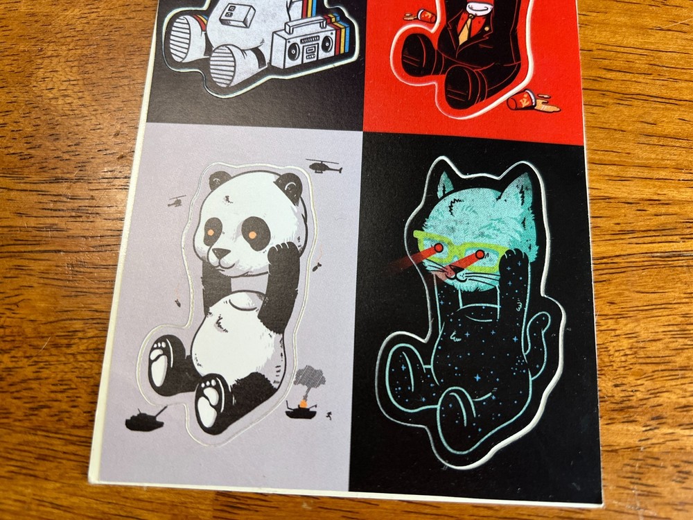 Rare Threadless Sticker Pack Control Bear New condition