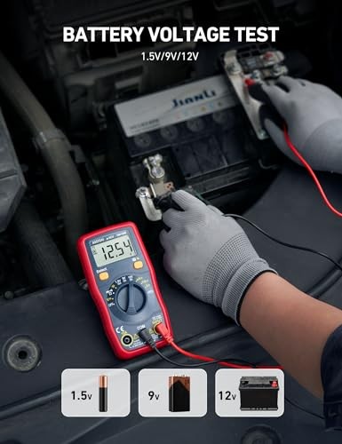 Digital Multimeter, Voltmeter 1.5v/9v/12v Battery Voltage Tester Auto