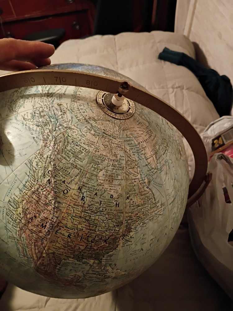 world globe Replogle on stand