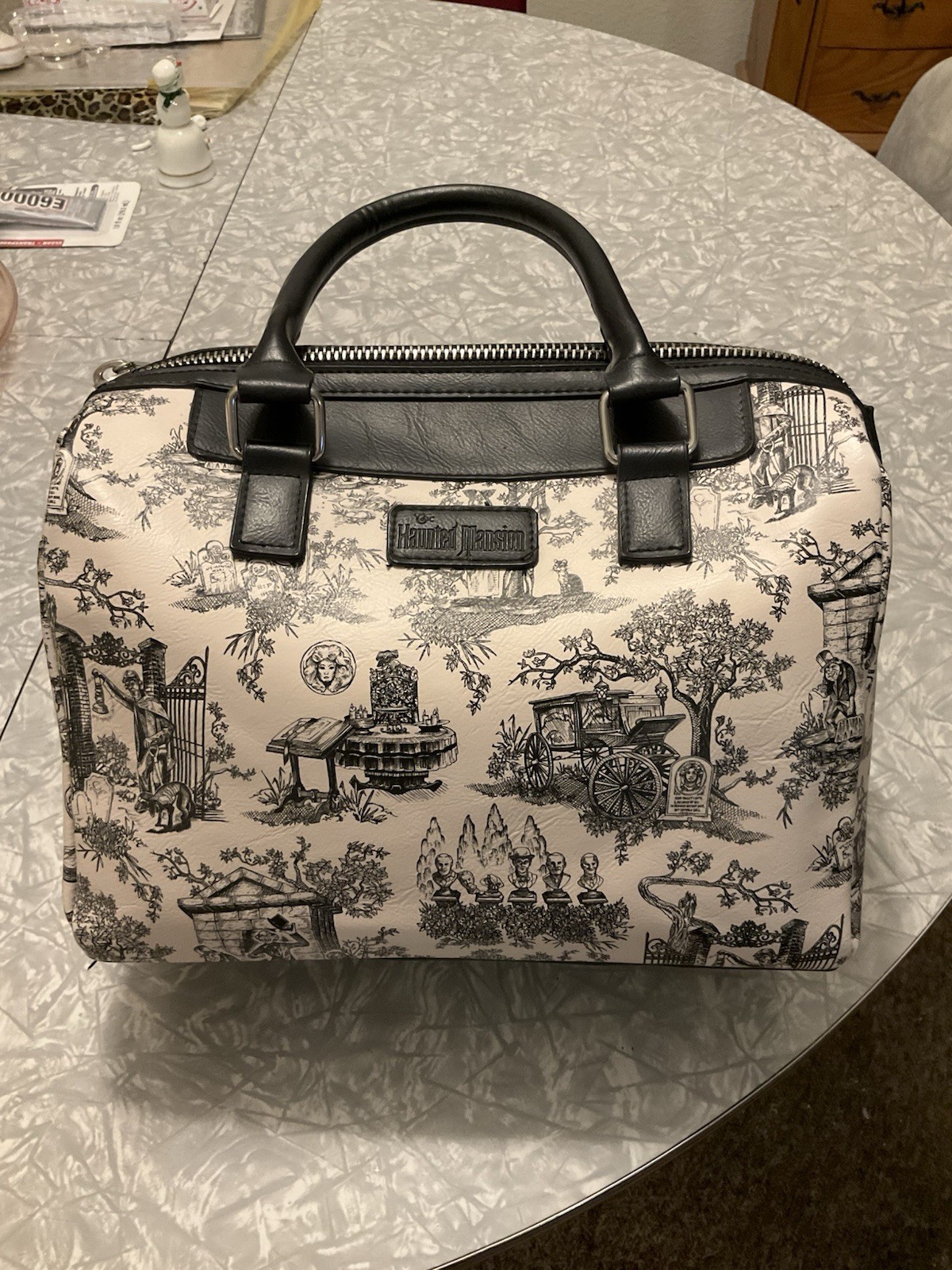 Haunted Mansion Faux Leather Hand Bag Purse Disney Parks Madame Leota Ghost