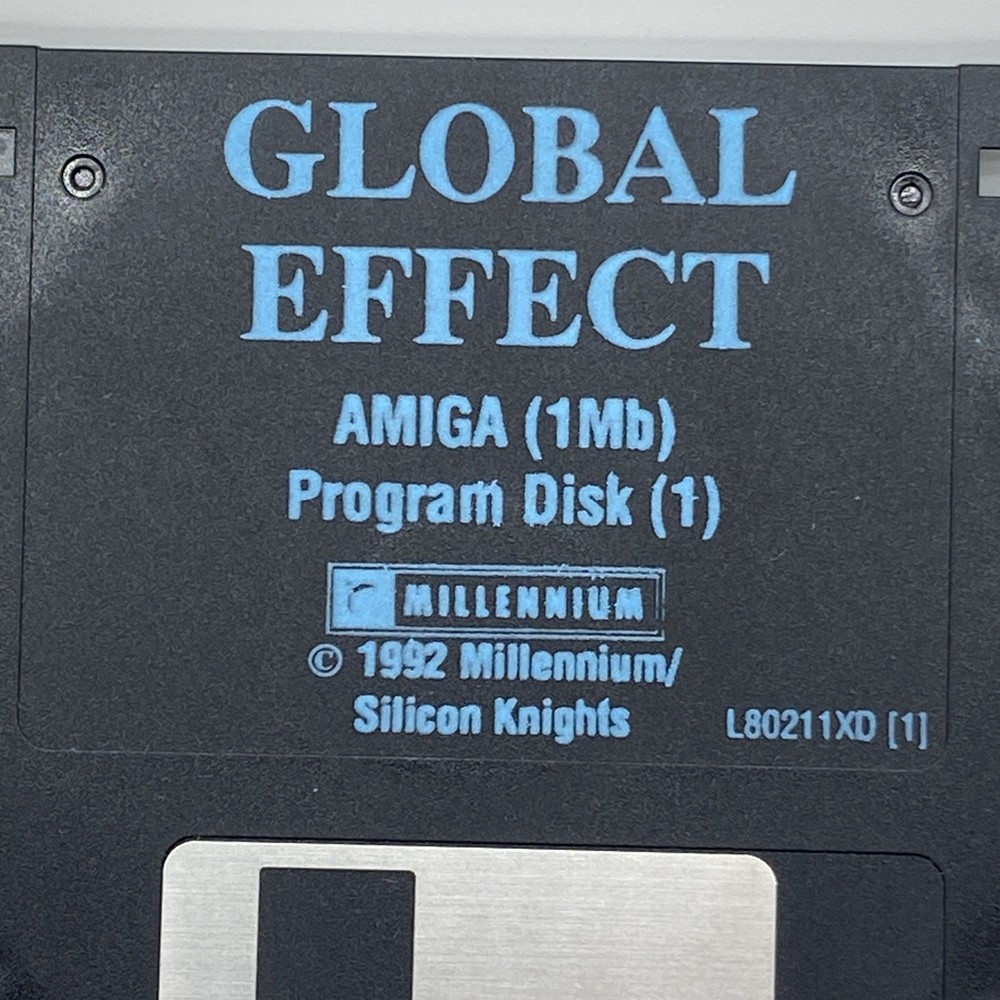 1992 GLOBAL EFFECT GAME AMIGA COMPUTER 3.5" INCH FLOPPY Disk Untested