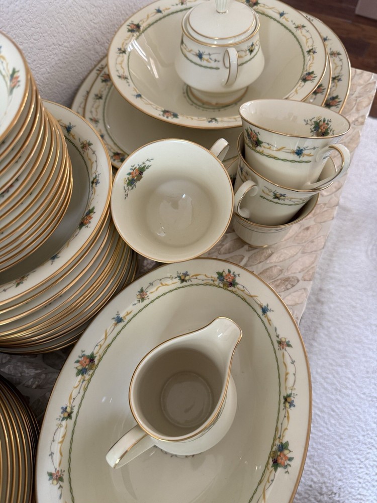 Noritake (Normandy Pattern) 12 Place Settings. 91 Pieces In Total