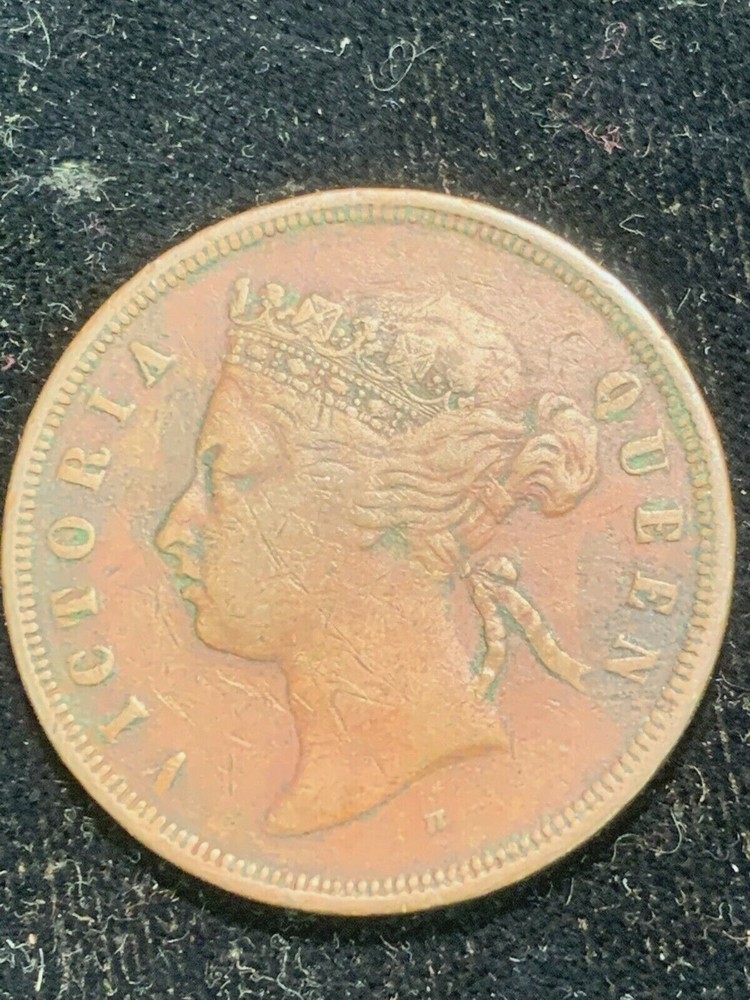 1872 Straits Settlements 1 cent
