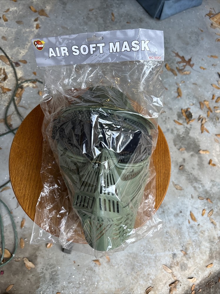 P-Force Soft Full Face Airsoft Mesh Wire Mask - Black AC-6053