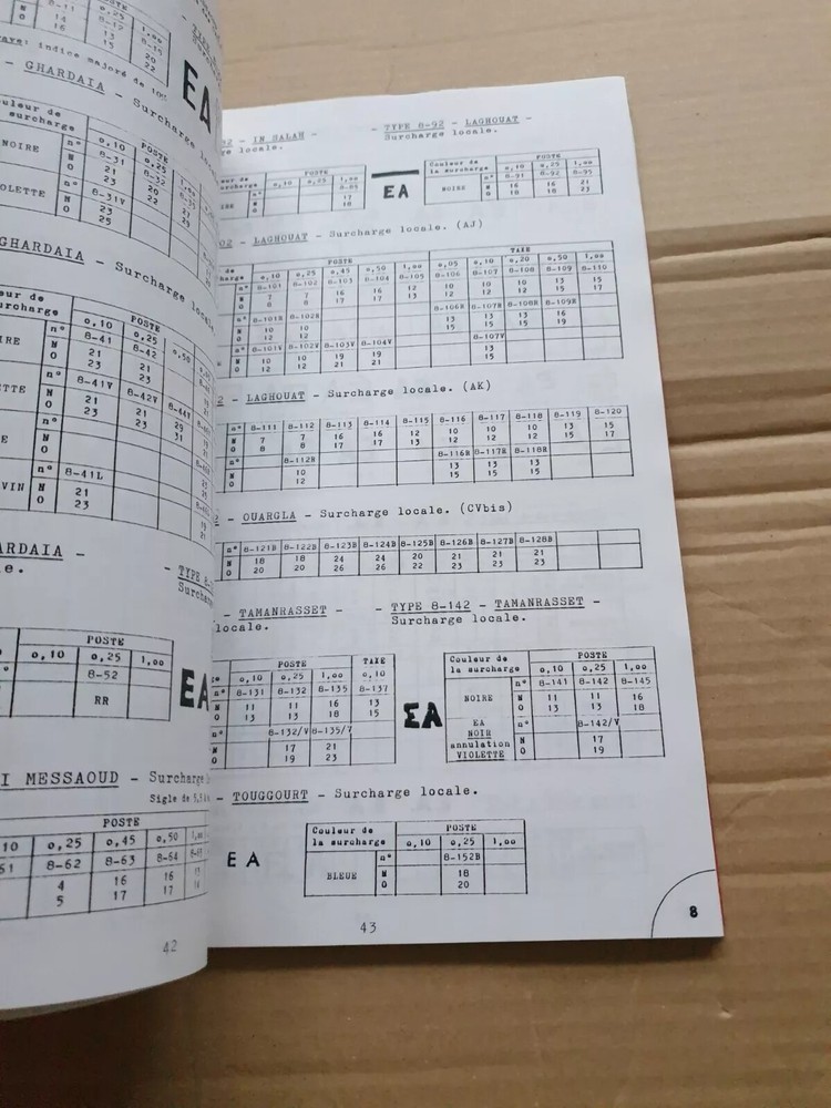Catalogue Specialise des Timbres de France E A en Algerie 1962 Claude Bosc BB66