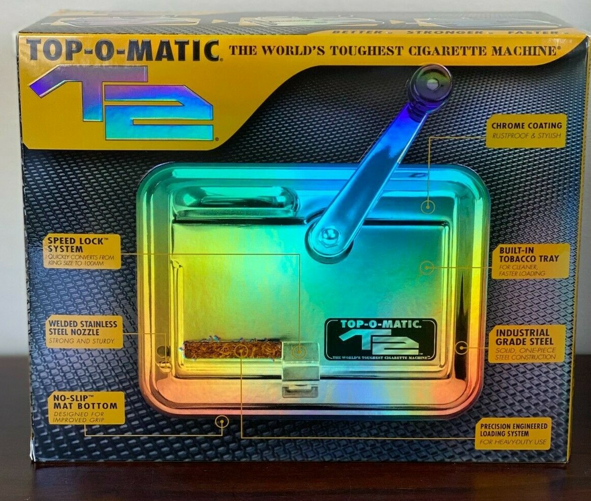 TOP-O-Matic T2 Cigarette Maker Rolling Tobacco Injector Machine King 100s NEW