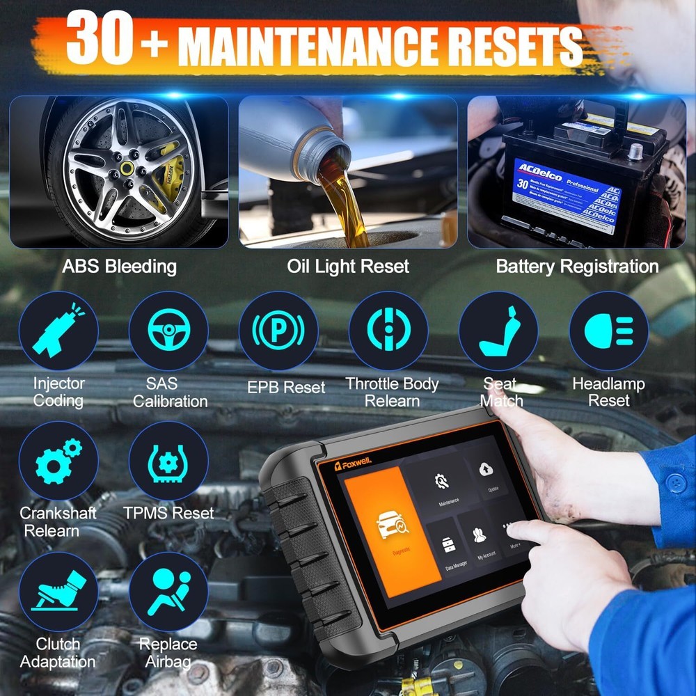 FOXWELL NT809 Bidirectional All System OBD2 Scanner Car Diagnostic Tool TPMS DPF