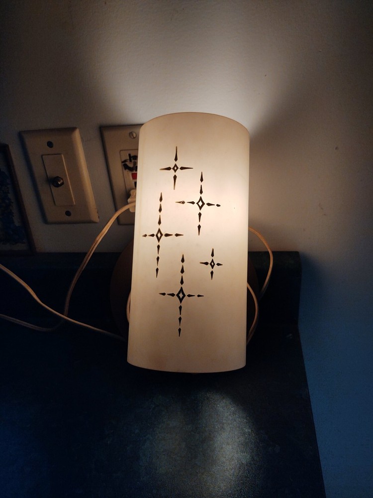 Vintage Plastic Atomic Wall Lamp, Works