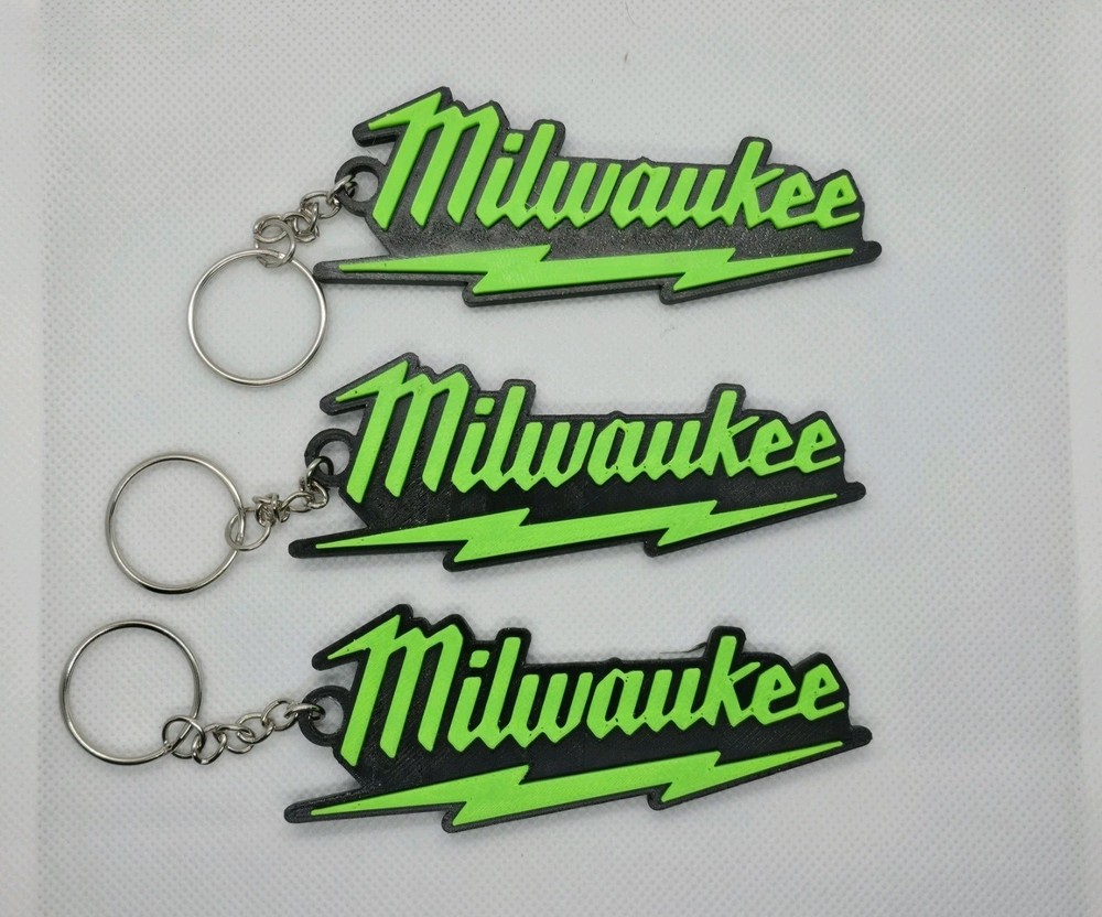 3pk 4in 3D PETG Printed Milwaukee Keychains