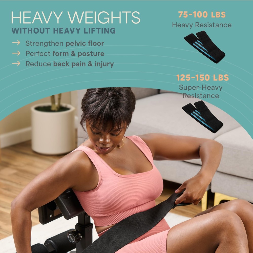 Hip Thrust Machine – Adjustable Glutes Workout Equipment for Home – GluteBlas...