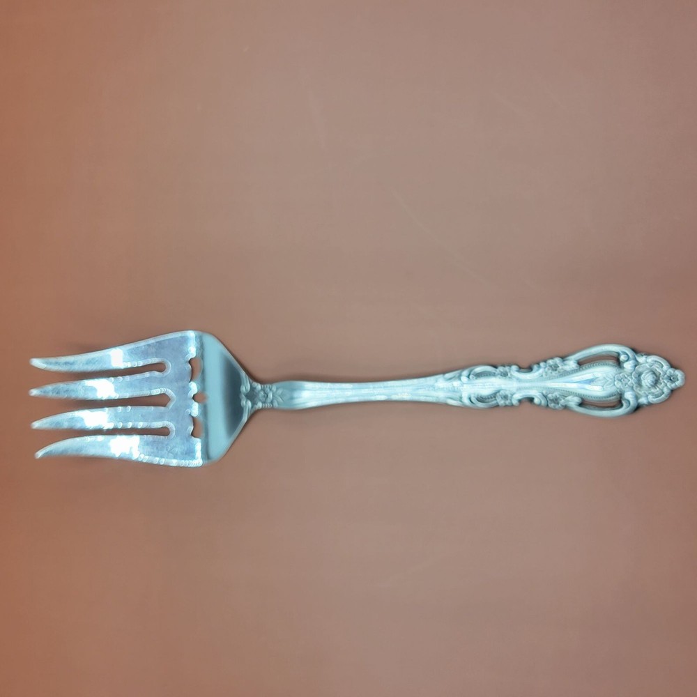 Vtg Imperial Intl Chalmette Medium Solid Cold Meat Serving Fork Korea 8 1/2 in