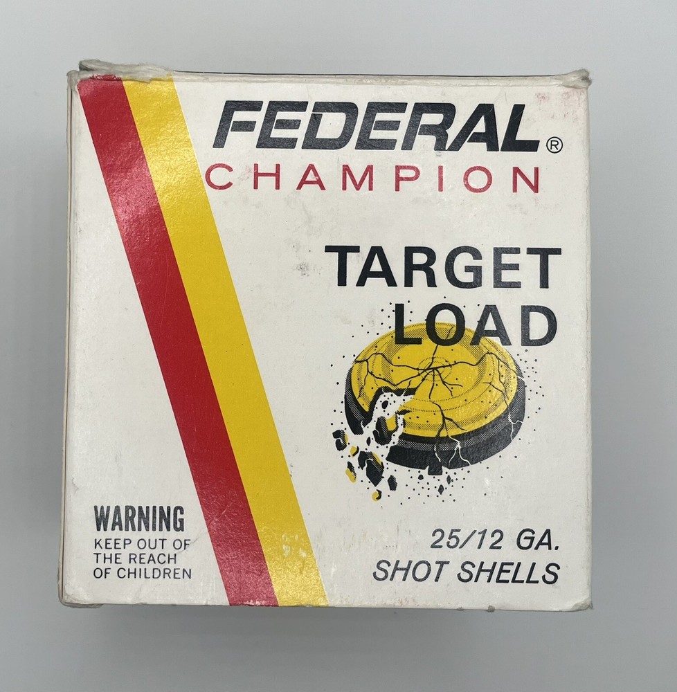 FEDERAL 12 GAUGE CHAMPION TARGET LOAD EMPTY AMMO BOX