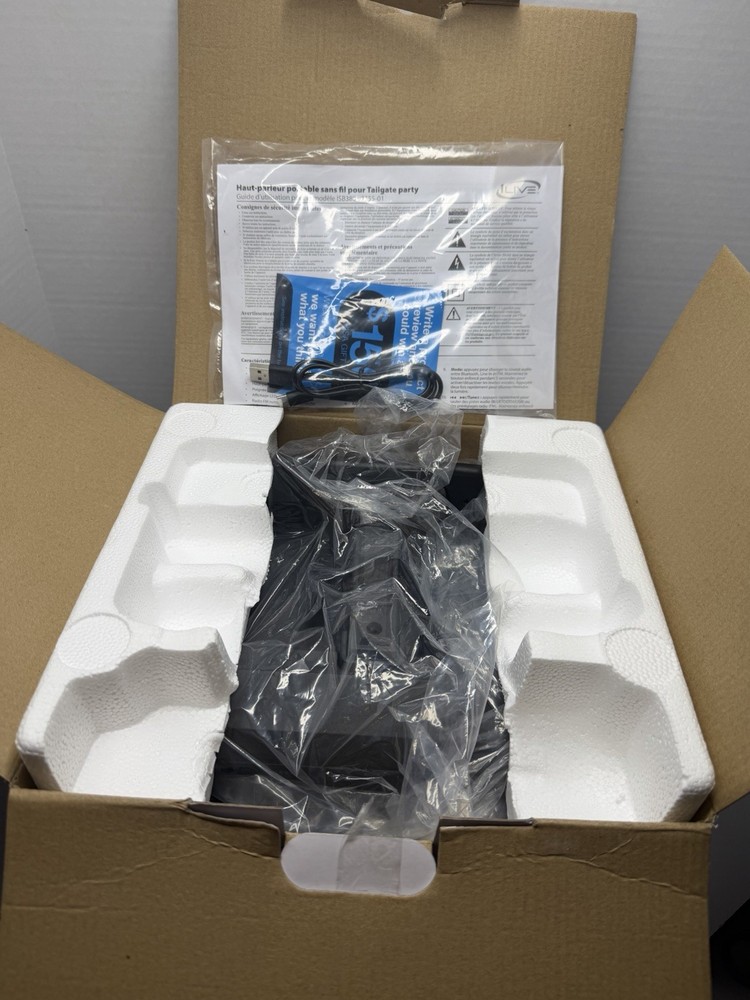 iLive Bluetooth Tailgate Speaker, ISB380B, Black