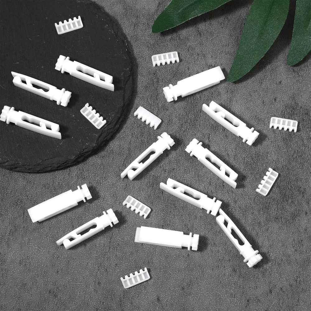 12 Sets Vertical Blinds Replacement Stem and Gear, White Vertical Blinds Repair
