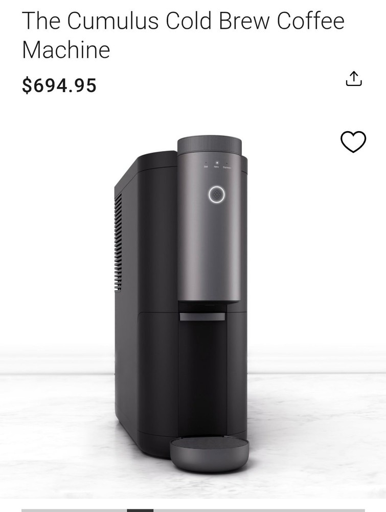 Cumulus Cold Brew Nitro Espresso Coffee Machine Maker