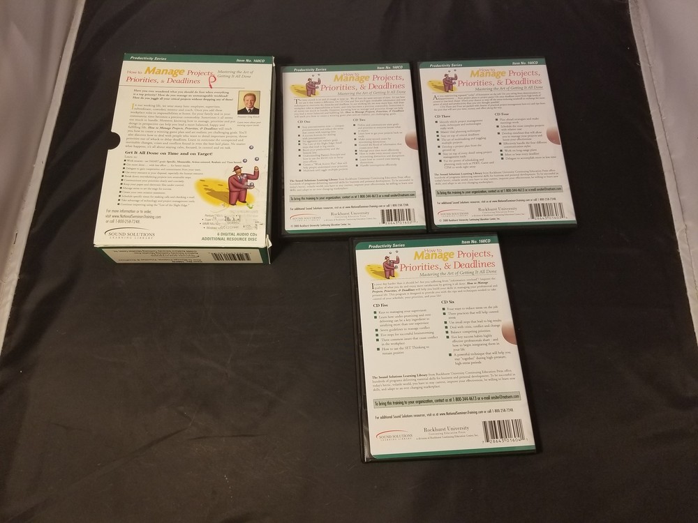 How To Manage Projects, Priorities, & Deadlines 6 CD Set Greg Kirch EUC