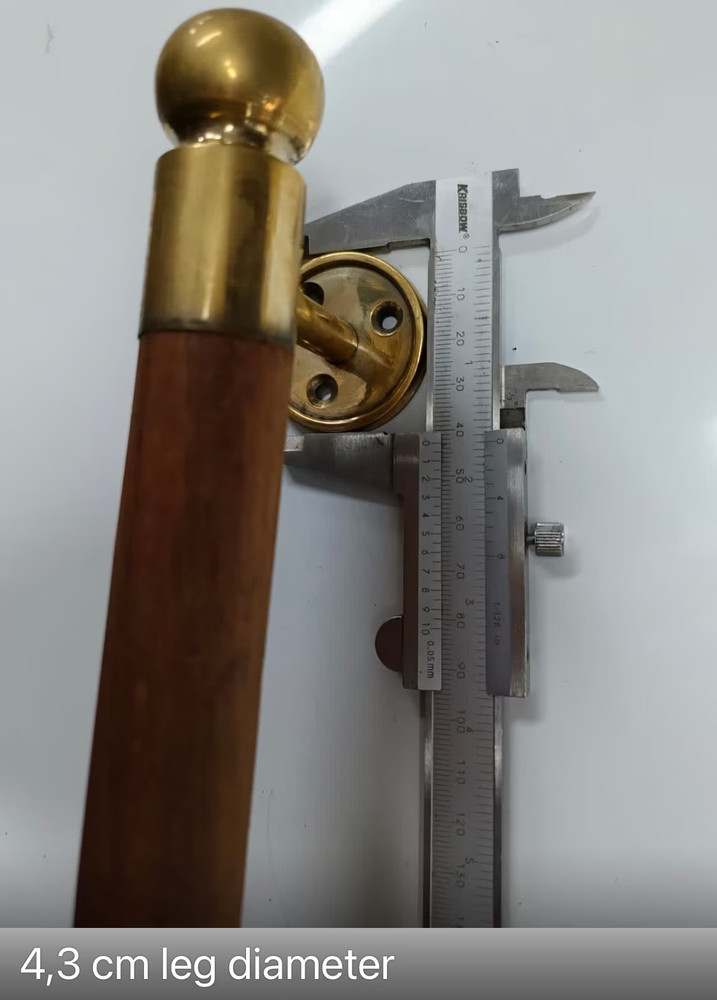 2 large wood DOOR handles pull solid brass GRABS 16" inch 40 cm face fix