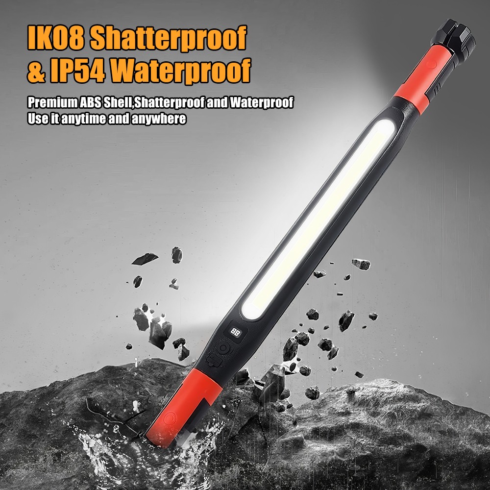 3000LM LED Work Light Rechargeable Magnetic Underhood Work Light with Hooks