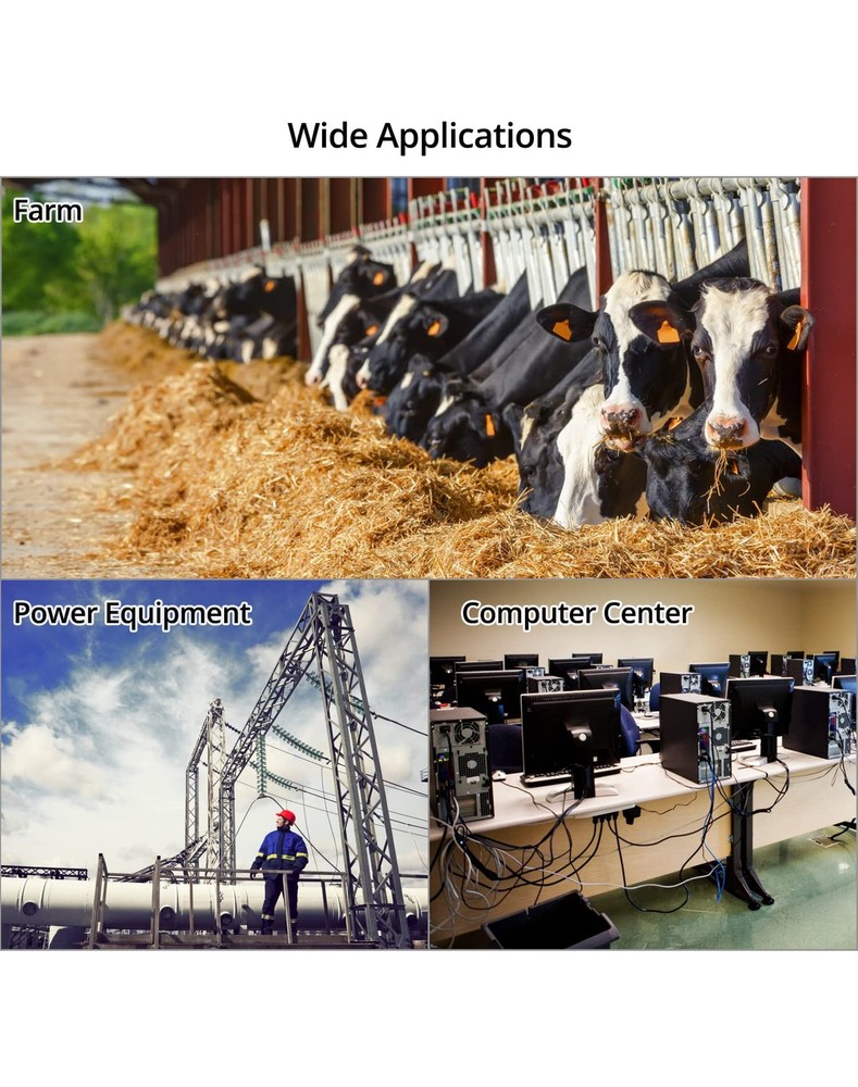 QWORK Power Failure Alarm, 2 Pack Automatic Cut Outage 2