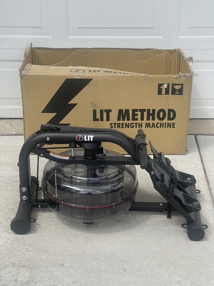 NEW LIT METHOD WATER ROWER STRENGTH MACHINE, MISSING PARTS DAMAGED