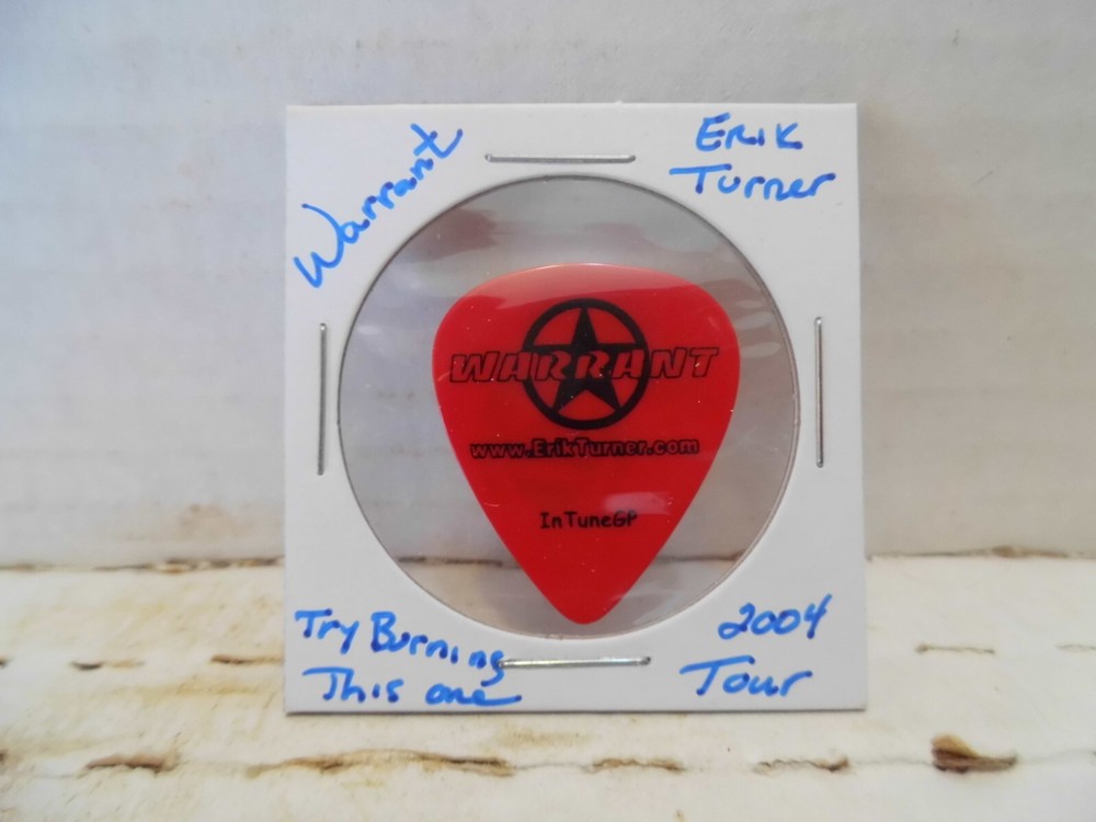 WARRANT "ERIK TURNER" 2004 GUITAR PICK~READ DESCRIPTION #21~3