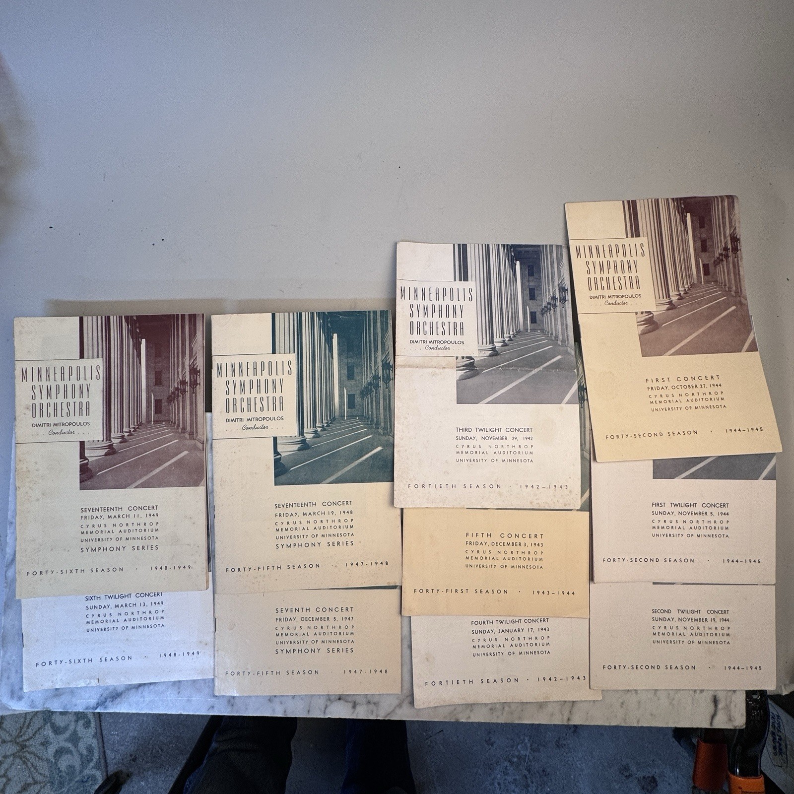 10 Minneapolis Symphony Orchestra 1944- 1945 Programs Minnesota 1947, 48-49