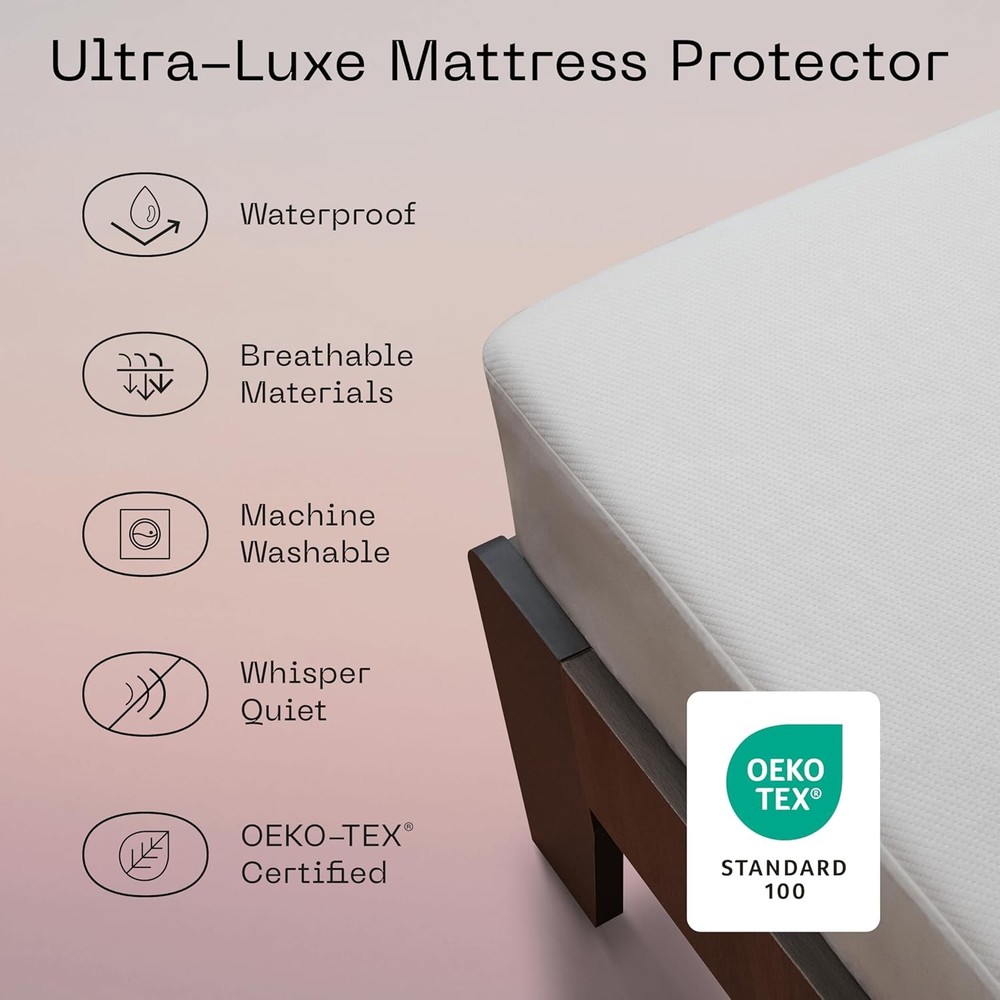 Ultra Tech Waterproof Mattress Protector Queen, Smooth Top