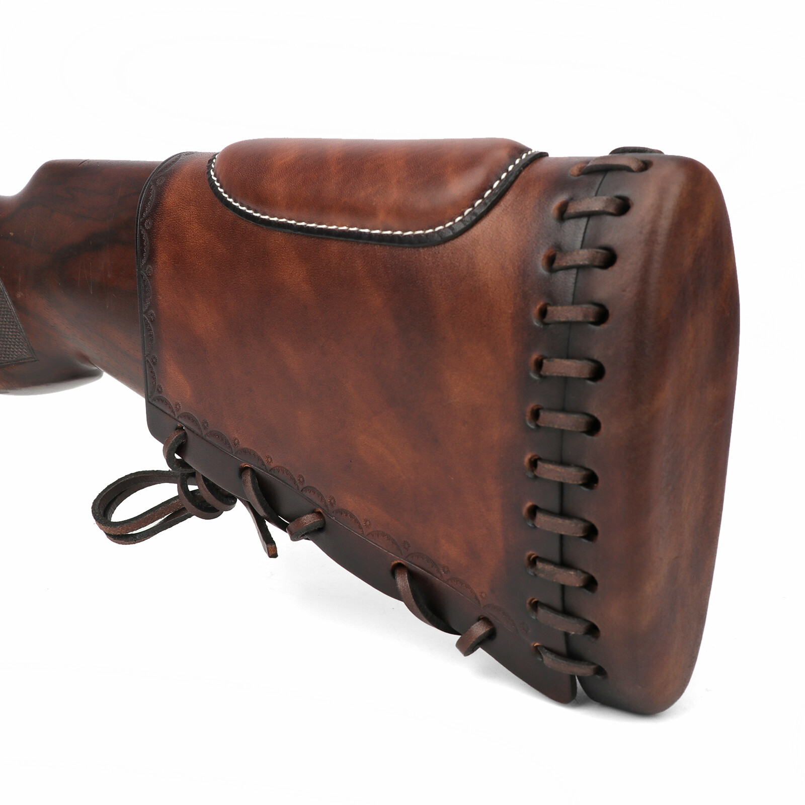 Tourbon Leather Slipon Recoil Pad Rifle Cheek Rest Riser Gun Buttstock Cover Bag