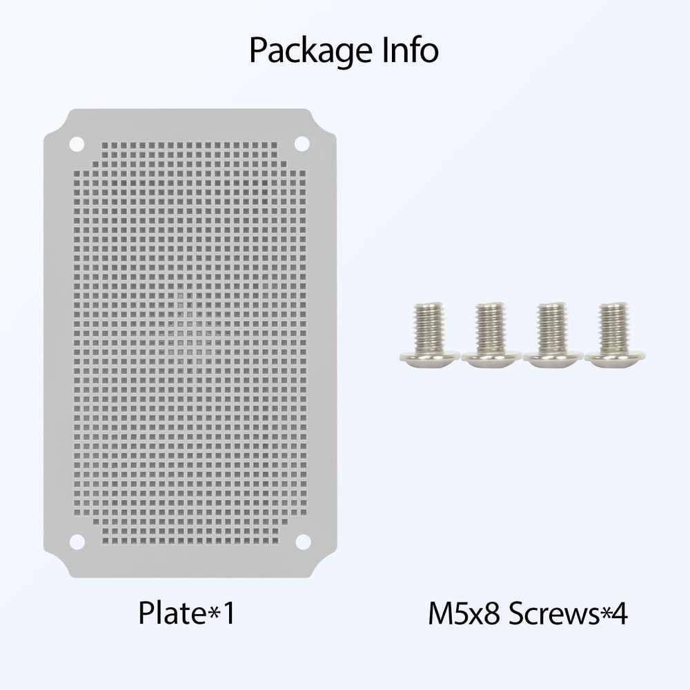Junction Box Mounting Plate ABS Plastic Internal Panel w/Screws for Installat...