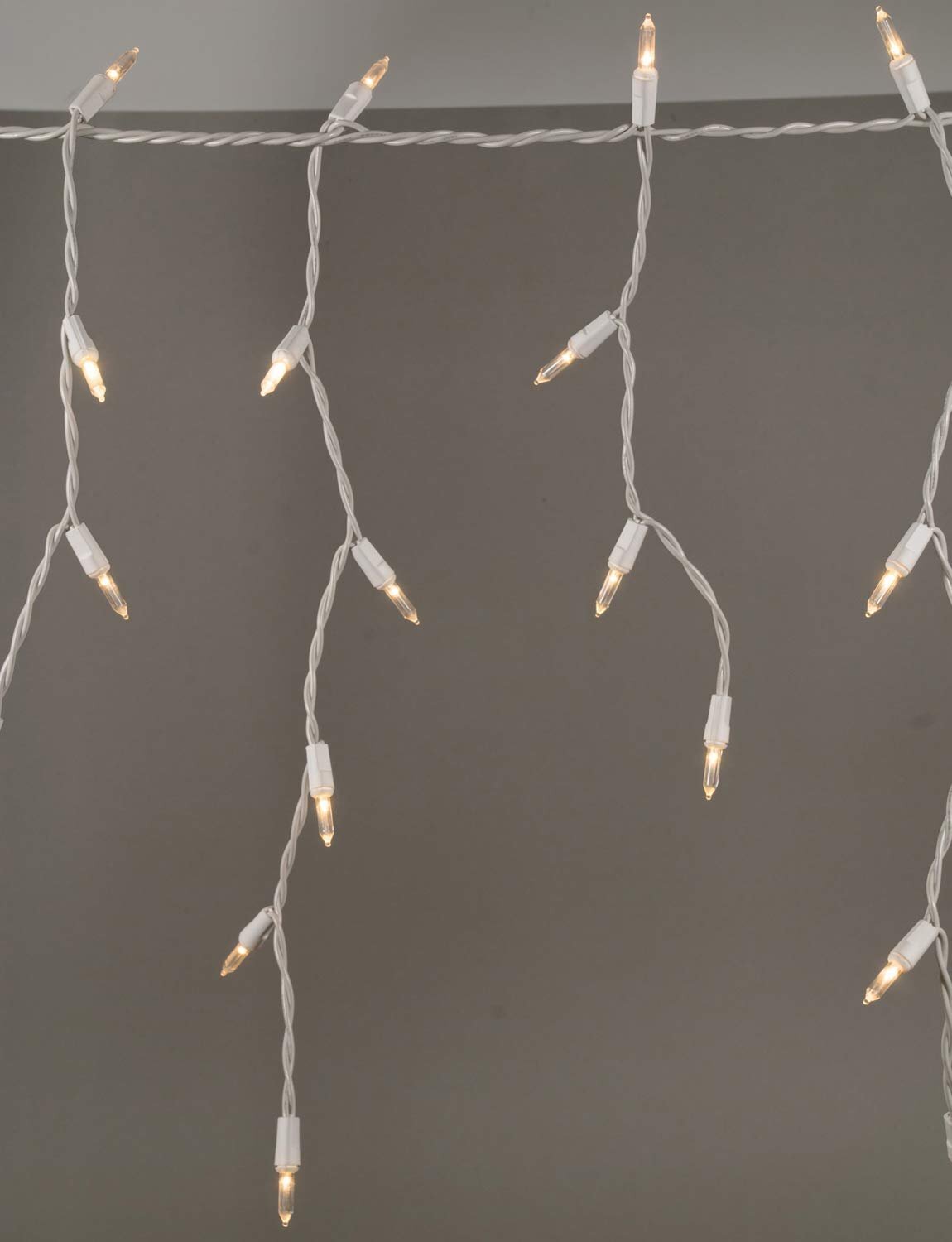 Tupkee Window Icicle Lights Set, 3 Feet (0.91 m), 50 Clear Incandescent...