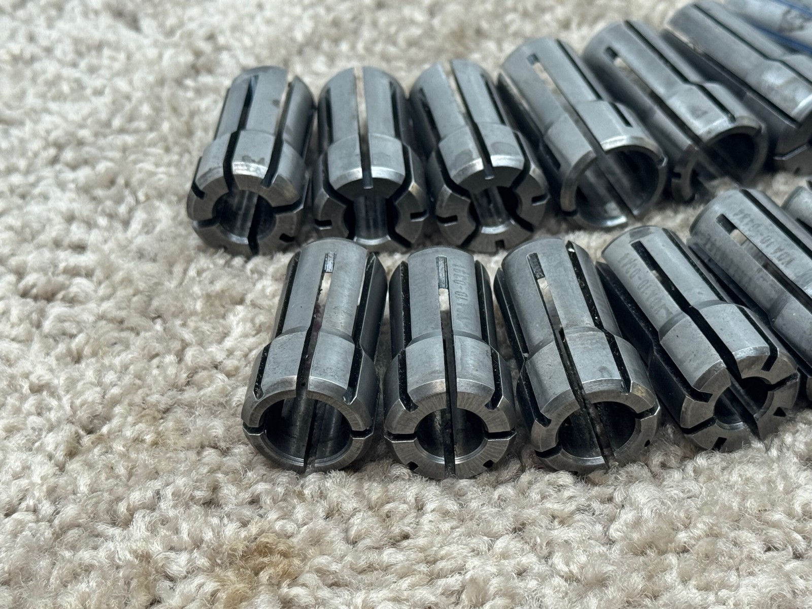 LOT OF VARIOUS VALENITE DA100 SPRING COLLETS - VARIOUS SIZES