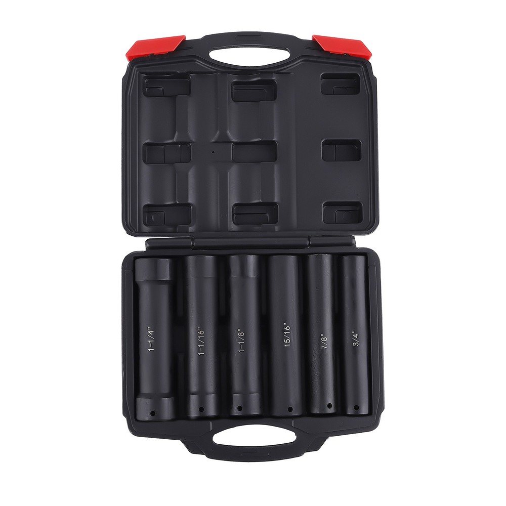 1/2 Inch Drive Extended Length Impact Socket Set 6PCS Extra Deep Socket Set