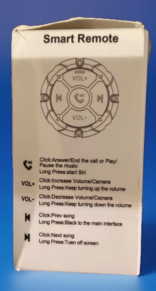 DQX-Q7 Wireless Bluetooth Smart Remote Bike Car Answer End Call Black