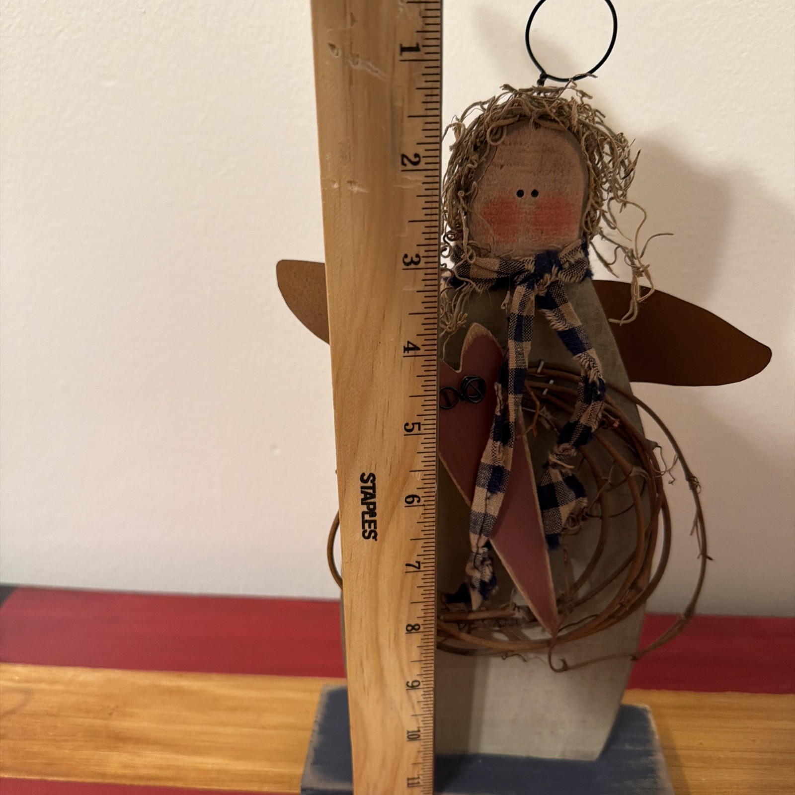 Primitive Wooden Freestanding Angel