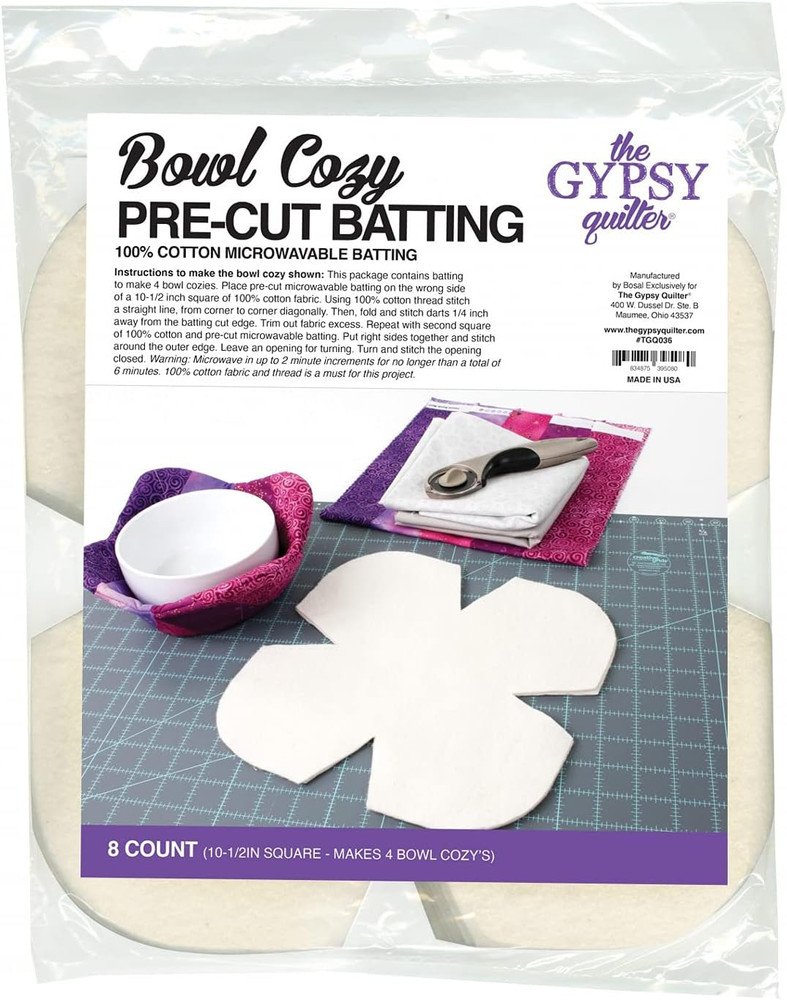 Bowl Cozy Pre Cut Batting 8Ct