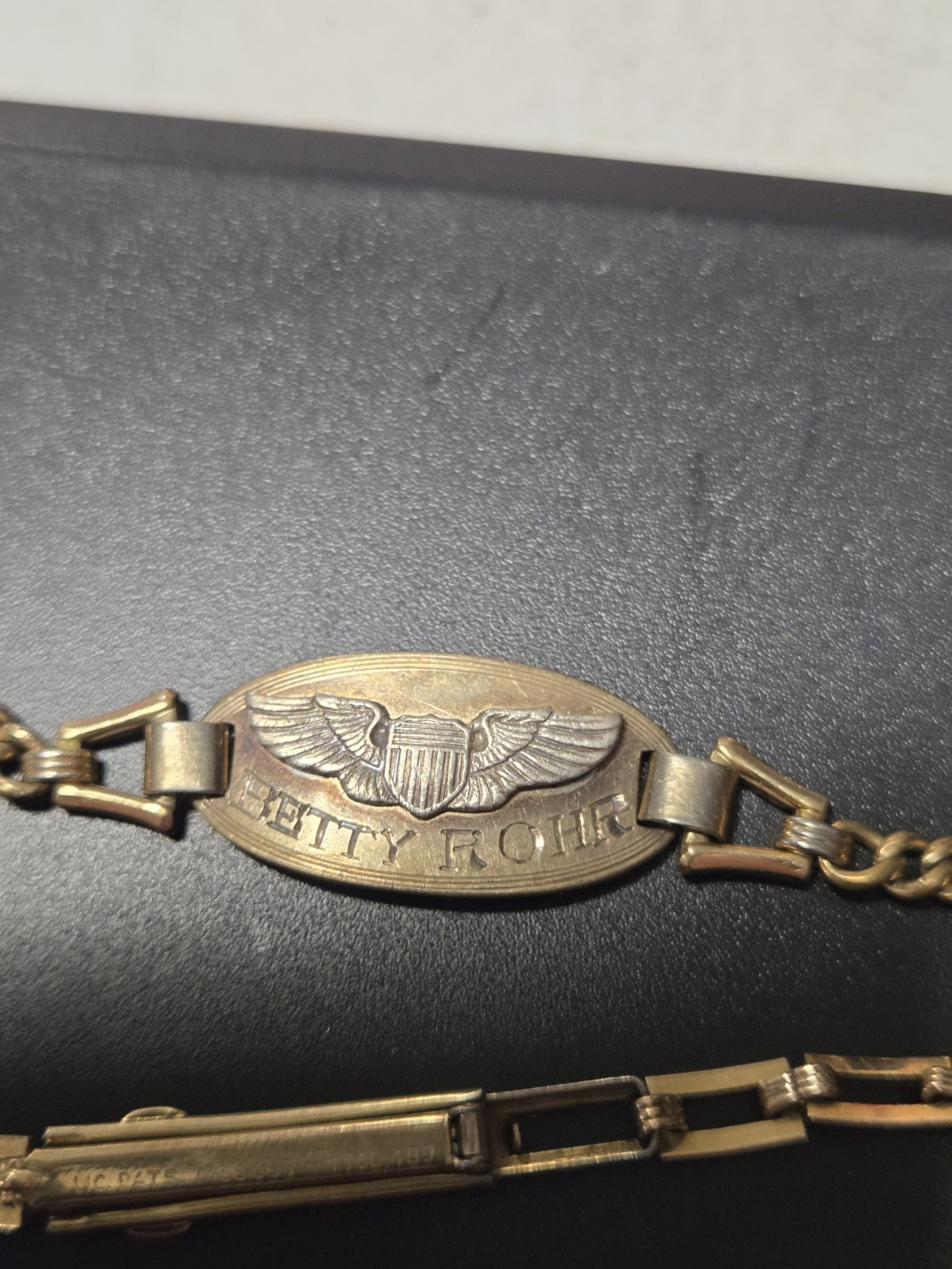 Vintage rare 1942 Sterling Silver WWII US Sweetheart Military Wings Bracelet