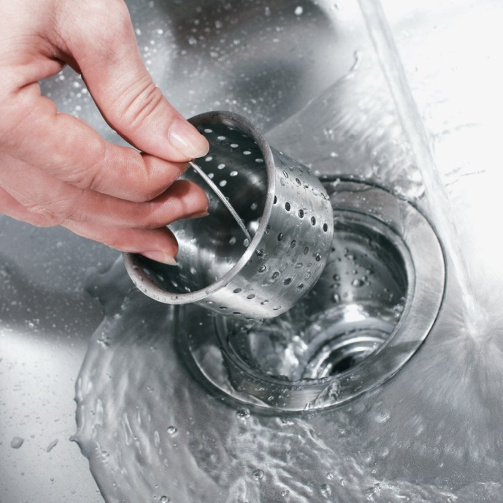 Stainless Steel Kitchen Sink Strainer with Removable Deep Basket & Sealing Lid –