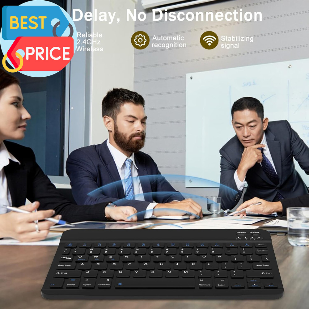 Rechargeable Bluetooth Keyboard and Mouse Combo Universal Ultra-Slim Wireless